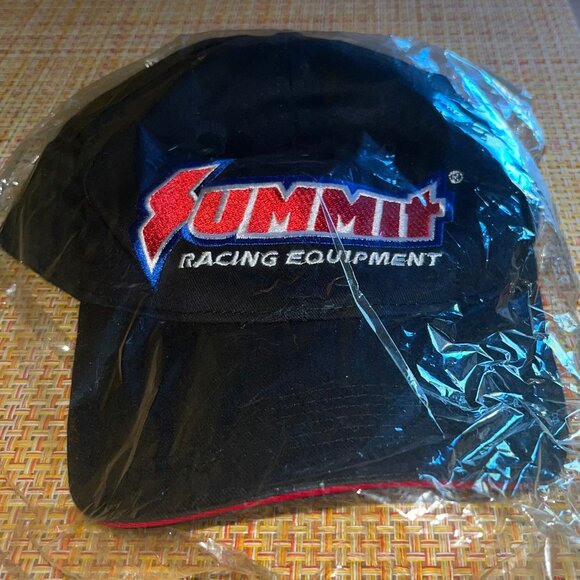 Summit Racing Black Mens Baseball Cap Hat - Picture 2 of 4